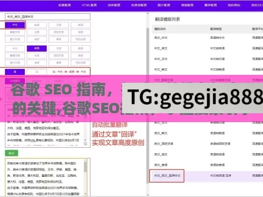 谷歌 SEO 指南，提升网站排名与流量的关键,谷歌SEO指南，掌握搜索引擎优化的秘诀