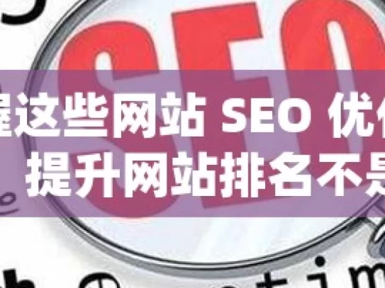 掌握这些网站 SEO 优化技巧，提升网站排名不是梦