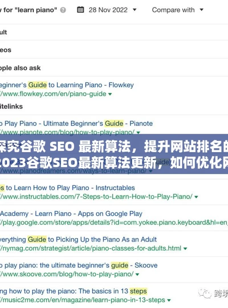 深入探究谷歌 SEO 最新算法，提升网站排名的关键揭秘2023谷歌SEO最新算法更新，如何优化网站排名？